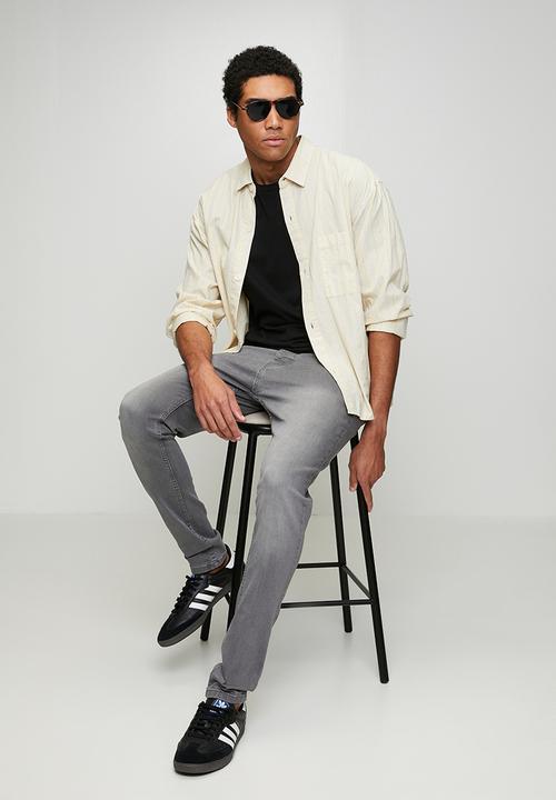 Brave Soul - Denim Skinny Fit Jean - Grey Long Length