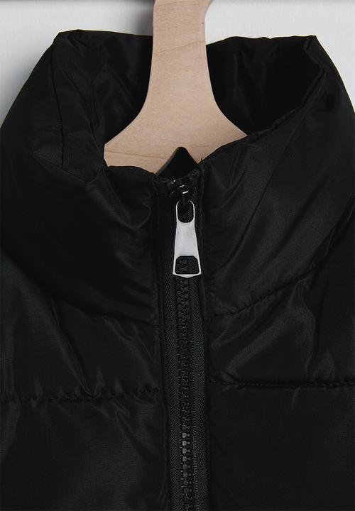 Pop Candy - Collared padded vest - black