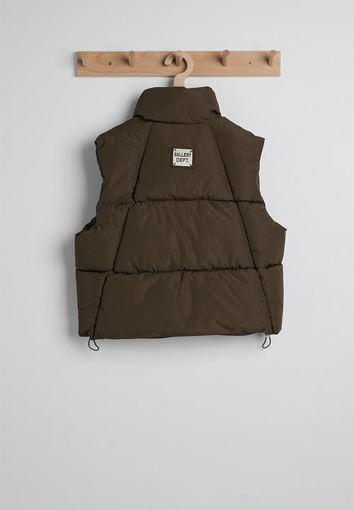Pop Candy - Padded funnel neck vest - coffee