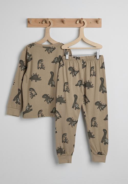 Pop Candy - Dino aop pj set - mocha