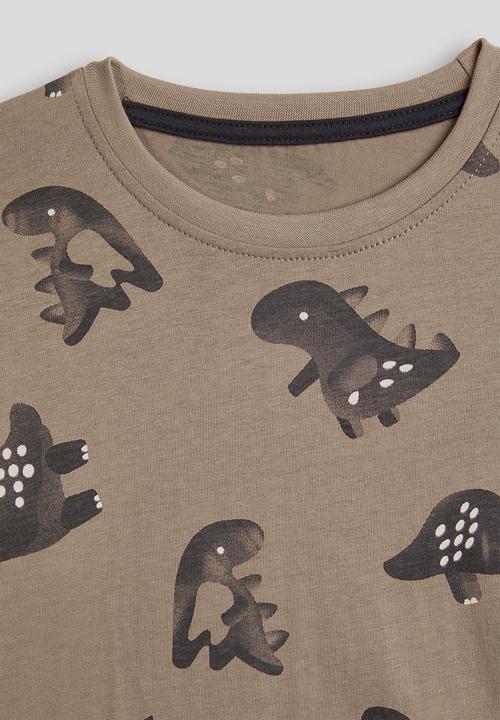 Pop Candy - Dino aop pj set - mocha