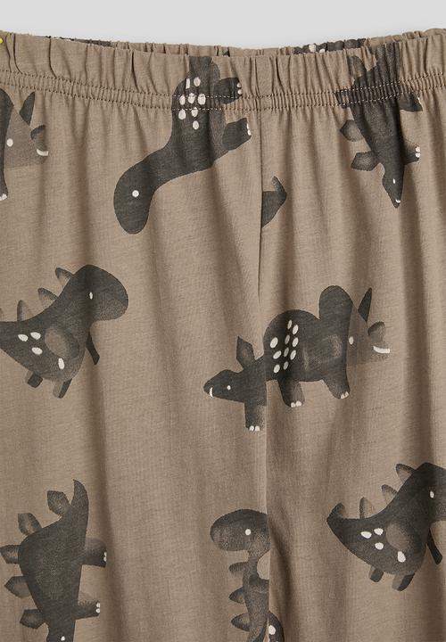 Pop Candy - Dino aop pj set - mocha