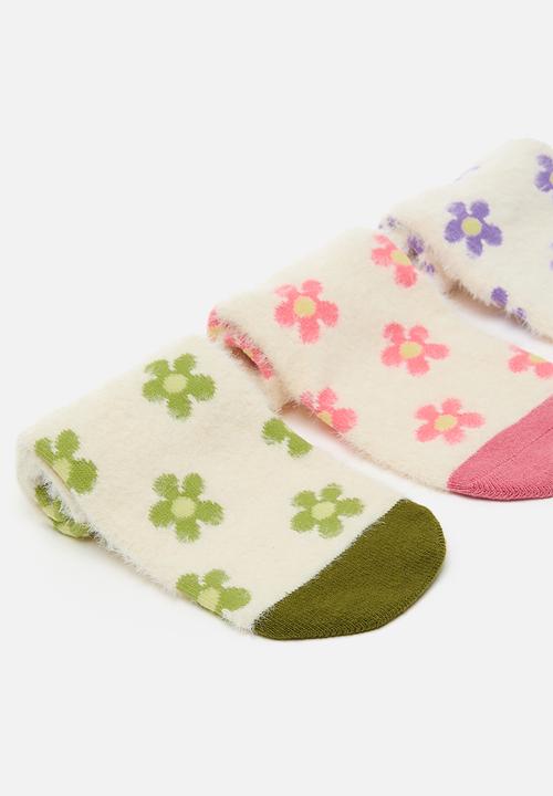 Pop Candy - 3 pack ankle socks - multicolour/floral