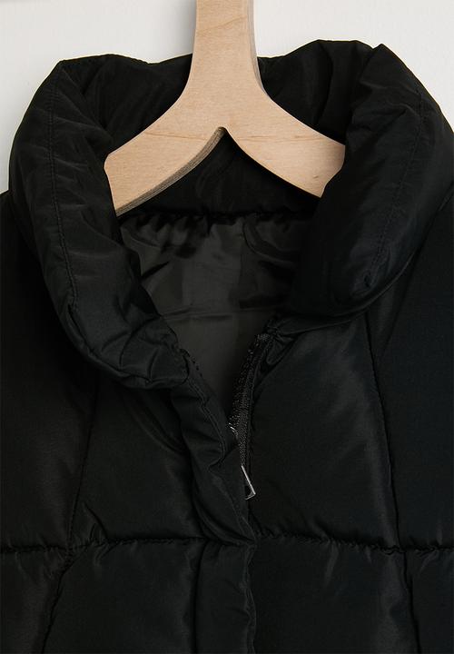 Pop Candy - Padded funnel neck vest - black