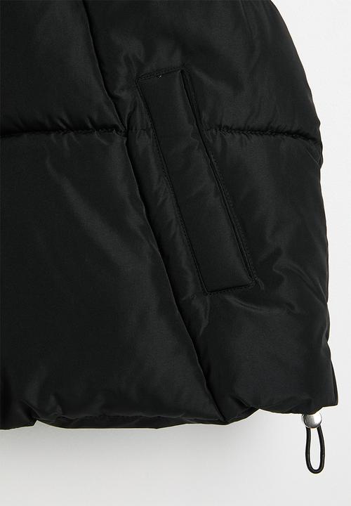 Pop Candy - Padded funnel neck vest - black