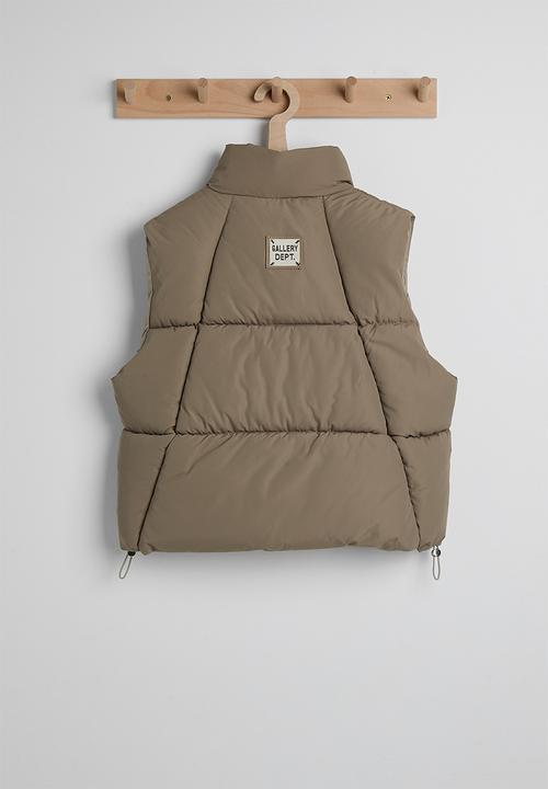 Pop Candy - Padded funnel neck vest - khaki
