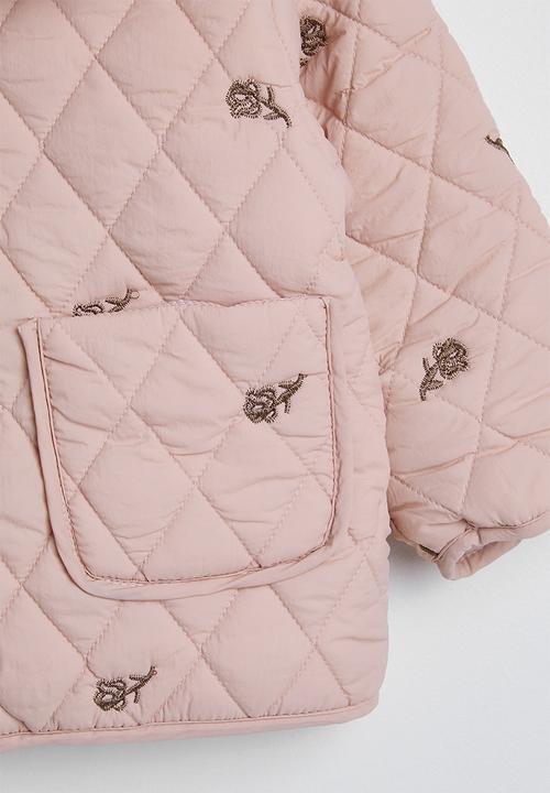 Pop Candy - Peter pan collar quilted jacket - pink