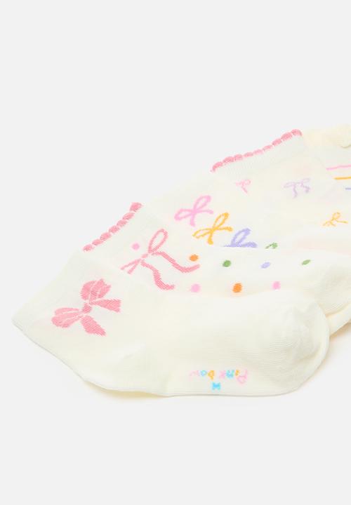 Pop Candy - 5 pack crew socks - cream/multi