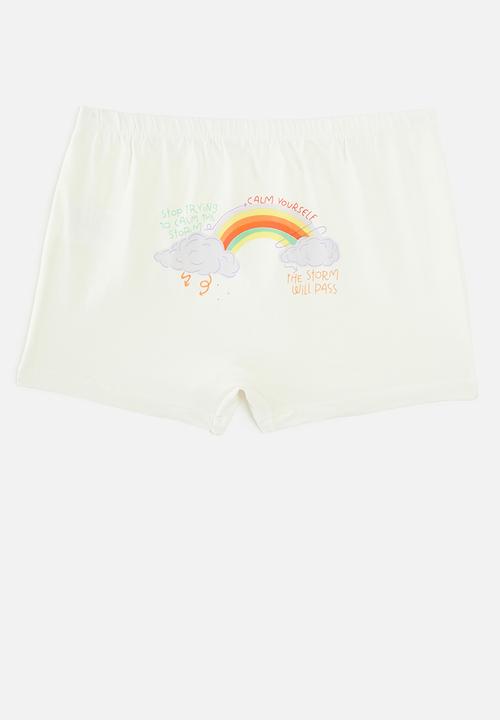 Pop Candy - 4 pack boyshorts - white multi