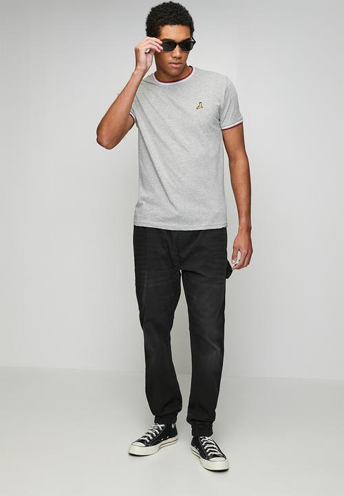 Brave Soul - Cuffed Carpenter Denim Jean - Charcoal Long Length