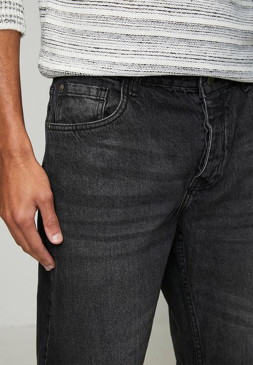Brave Soul - Wide Fit Denim Jean - Charcoal Wash Regular Length