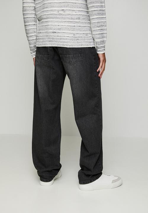 Brave Soul - Wide Fit Denim Jean - Charcoal Wash Regular Length
