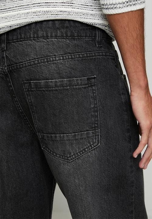 Brave Soul - Wide Fit Denim Jean - Charcoal Wash Regular Length