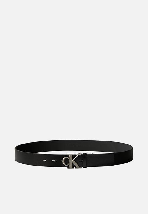 Calvin Klein - Ck Buckle Tumbled 35Mm - Black/Antique Silver