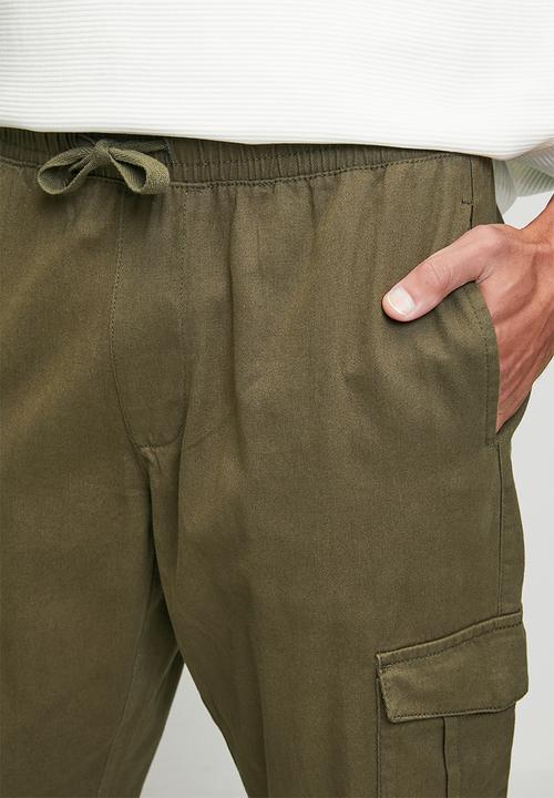 Brave Soul - Cotton Twill Cuff Pant - Light Khaki