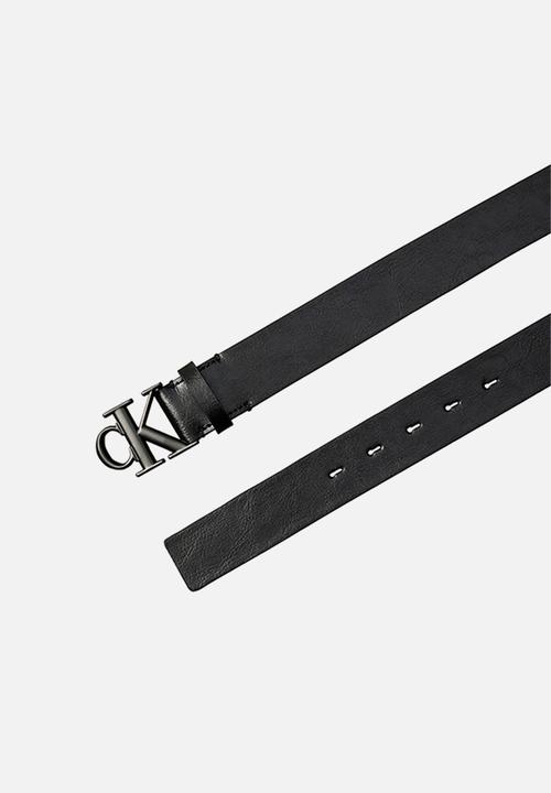 Calvin Klein - Ck Buckle Tumbled 35Mm - Black/Matte Black