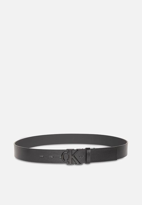 Calvin Klein - Ck Buckle Tumbled 35Mm - Black/Matte Black
