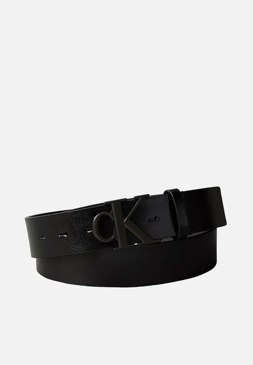 Calvin Klein - Ck Buckle Tumbled 35Mm - Black/Matte Black