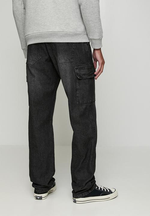 Brave Soul - Wide Leg Denim Jean - Charcoal Wash Regular Length