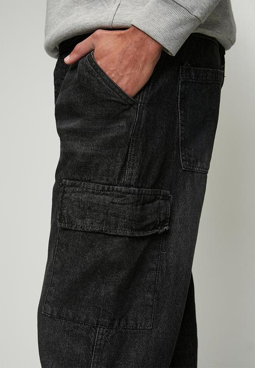 Brave Soul - Wide Leg Denim Jean - Charcoal Wash Regular Length