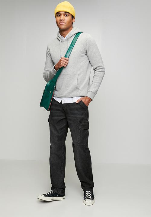 Brave Soul - Wide Leg Denim Jean - Charcoal Wash Regular Length