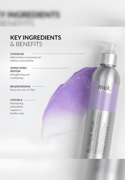 MUK Haircare - Blonde muk 1 Minute  Treatment - 300ml