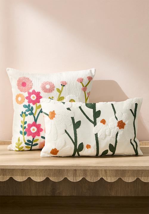 Pop Candy - Floral multi cushion cover - white