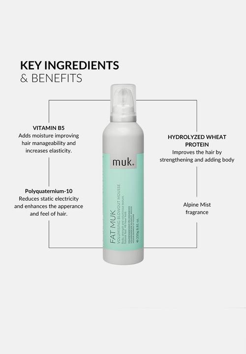 MUK Haircare - Fat Volumising Blowout Mousse - 250ml