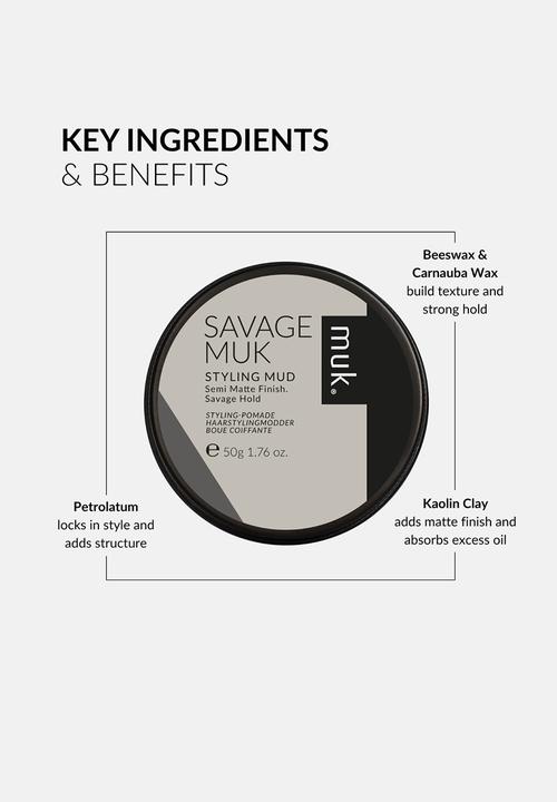 MUK Haircare - Savage Styling Mud - 50g
