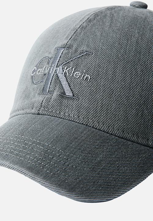 Calvin Klein - Monologo Embroidery Denim Baseball Cap - Dark Grey