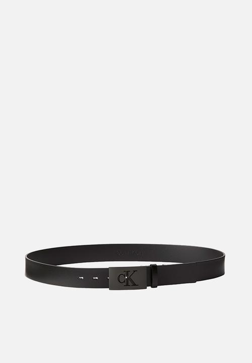Calvin Klein - Ck Plaque Smooth 35Mm - Black/Matte Black