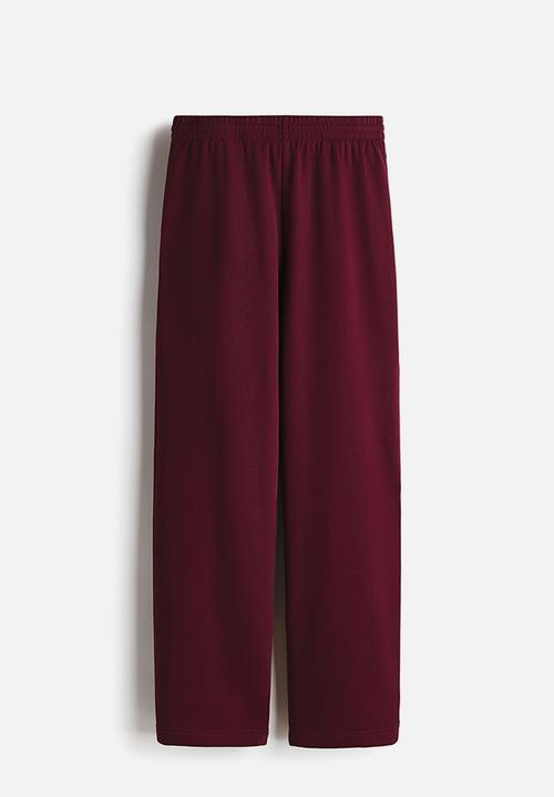 H&M - Sweatpants - burgundy