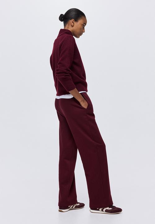 H&M - Sweatpants - burgundy