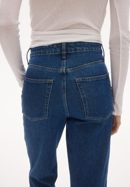 H&M - Wide high waist jeans - denim blue