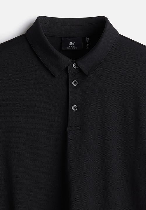 H&M - Coolmax? slim fit polo shirt - black