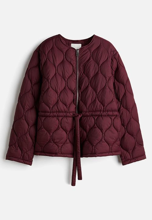 H&M - Quilted jacket - burgundy