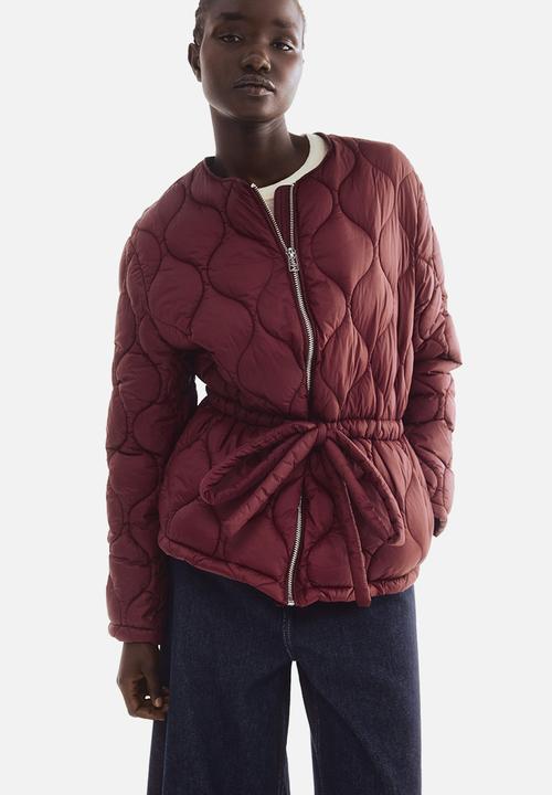 H&M - Quilted jacket - burgundy