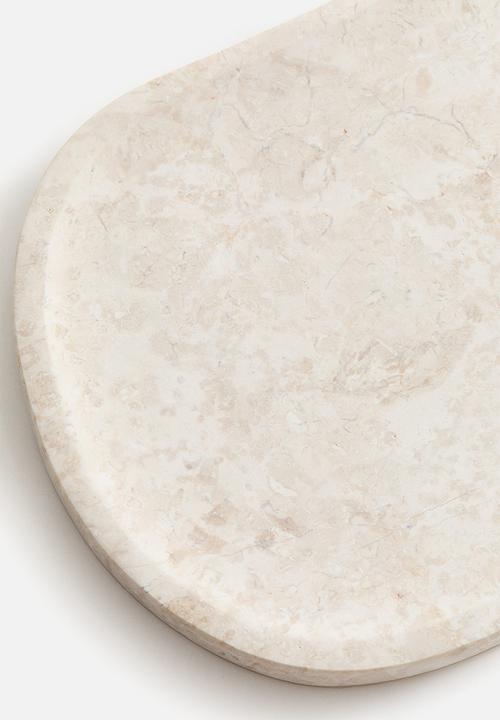 H&M - Large marble tray - light beige