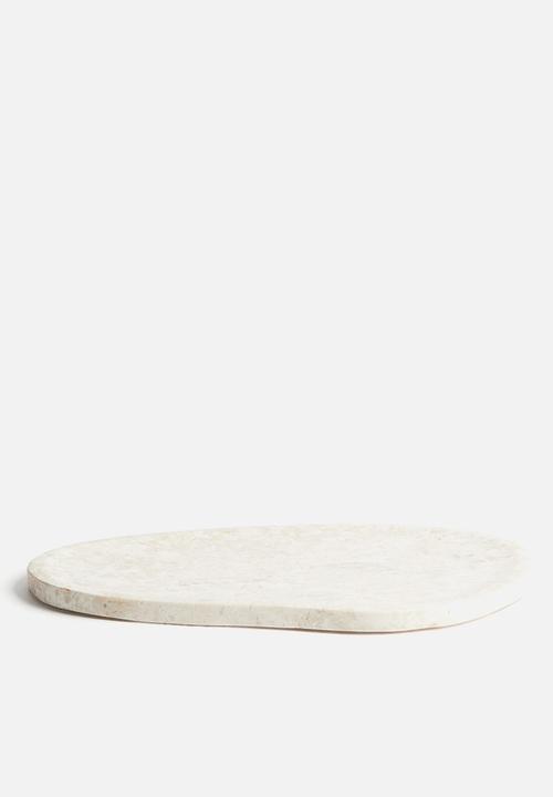 H&M - Large marble tray - light beige
