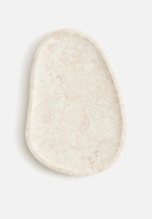 H&M - Large marble tray - light beige