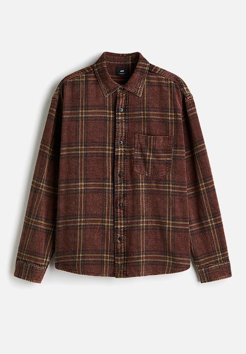 H&M - Relaxed fit shirt - burgundy checked
