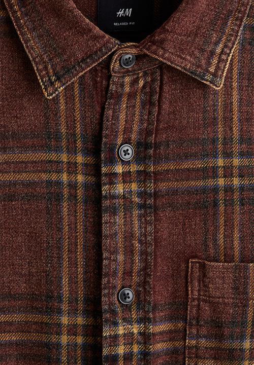 H&M - Relaxed fit shirt - burgundy checked