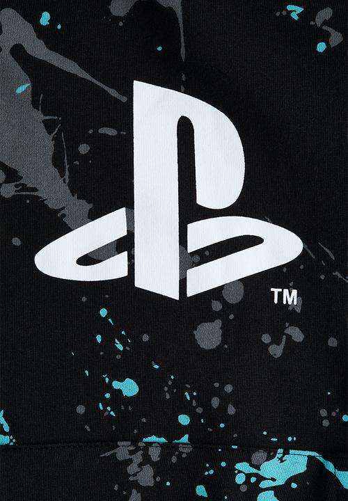 H&M - Printed hoodie - black/playstation