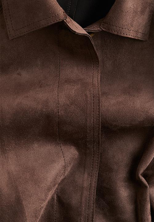 H&M - Tie-belt coat - dark brown