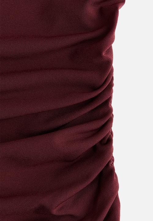 H&M - Draped top - burgundy