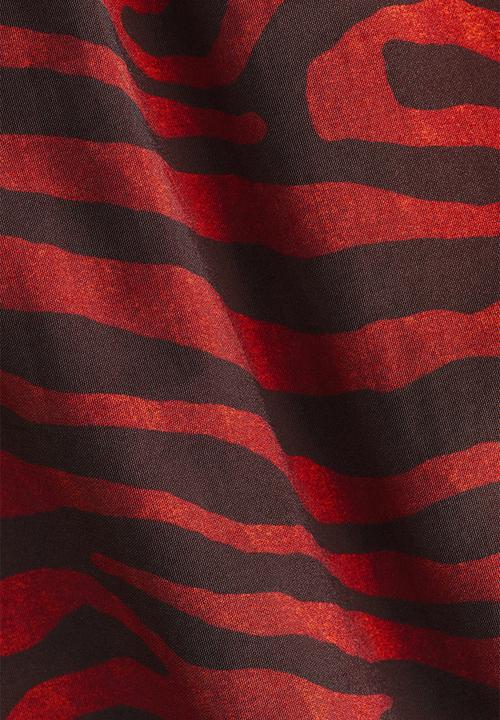 H&M - Tie-neck dress - red zebra print