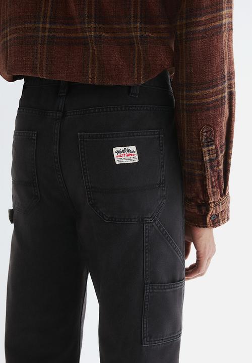 H&M - Relaxed fit worker trousers - black