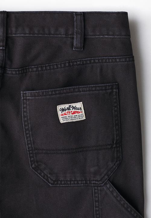 H&M - Relaxed fit worker trousers - black