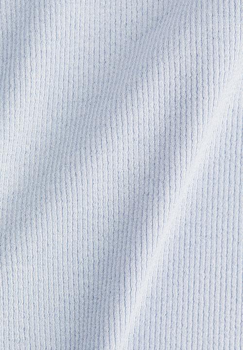 H&M - Ribbed polo-neck top - light blue