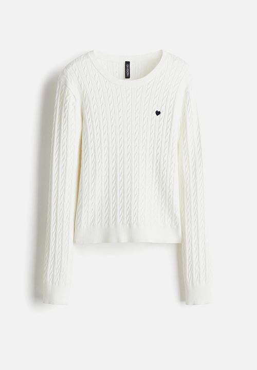 H&M - Cable-knit jumper - white